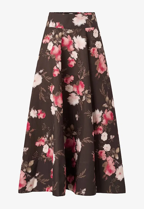 byTimo - Maxikjol Taffeta - Brun
