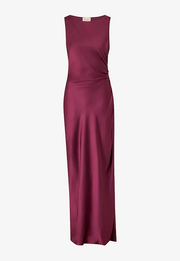 byTimo - Maxiklänning Tailored Satin Sleeveless - Lila