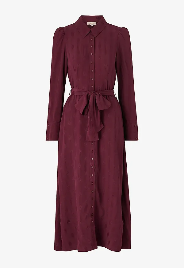 byTimo - Maxiklänning Viscose Shirt Dress - Röd