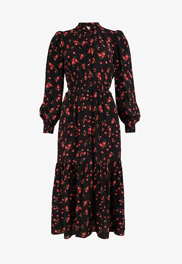 byTimo - Midiklänning Bohemian Midi Dress - Svart