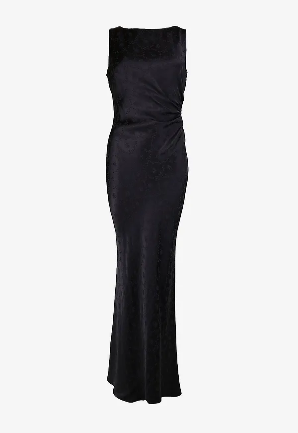 byTimo - Satinklänning Jacquard Sleeveless Dress - Svart