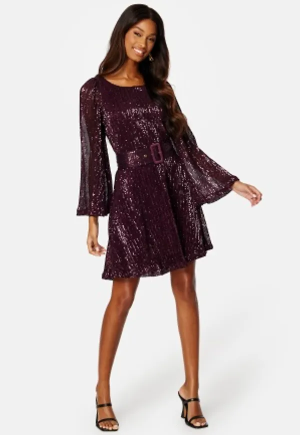 byTiMo Sequins Mini Dress 048 - Plum L