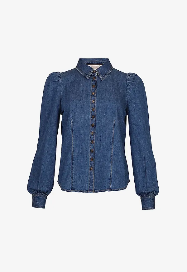 byTimo - Skjorta Denim Shirt - Blå