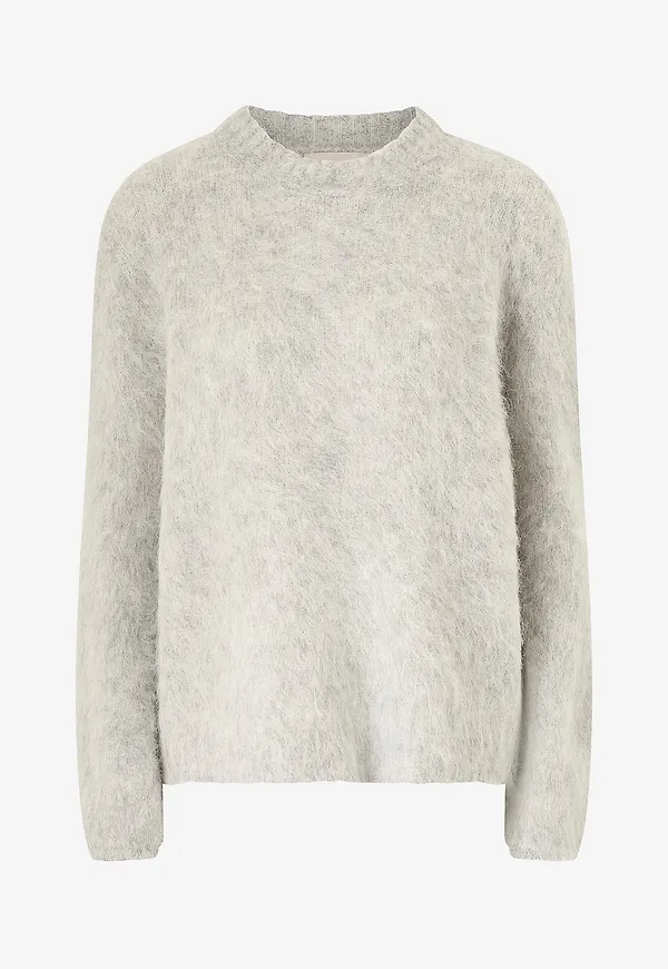 byTimo - Tröja Hairy Knit Classic Sweater - Grå