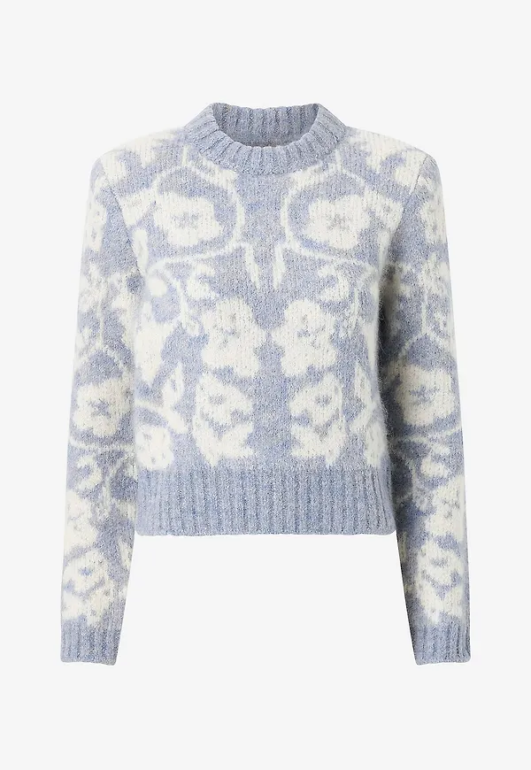 byTimo - Tröja Jacquard Knit - Blå
