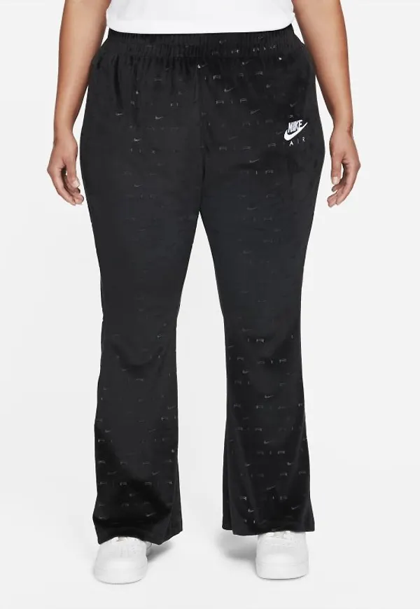 Byxor i velour med medelhög midja Nike Air för kvinnor - Svart