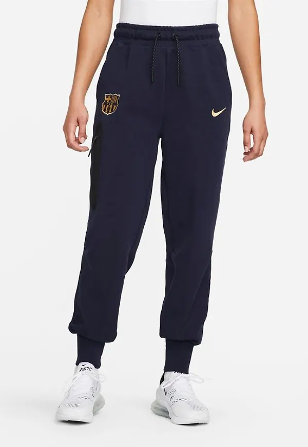Byxor med hög midja FC Barcelona Tech Fleece för kvinnor - Blå