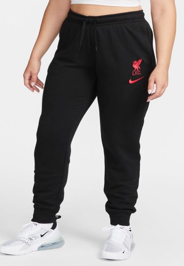 Byxor med medelhög midja Liverpool FC Club Fleece för kvinnor - Svart