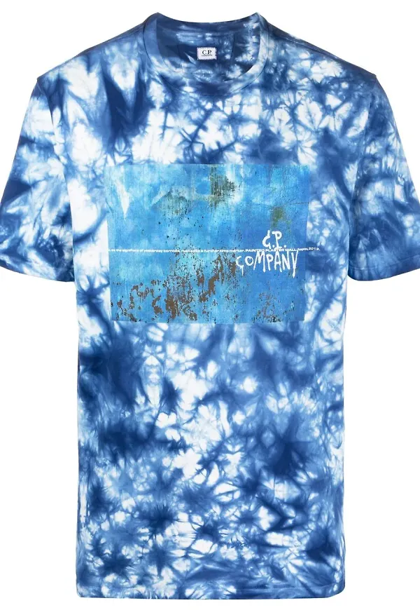 C.P. Company batikmönstrad t-shirt - Blå