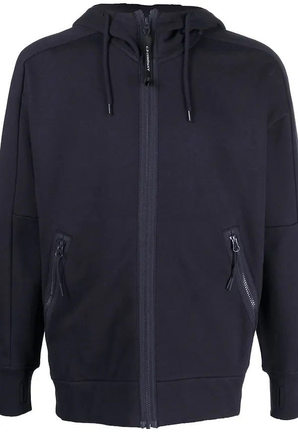 C.P. Company hoodie med dragkedja - Blå