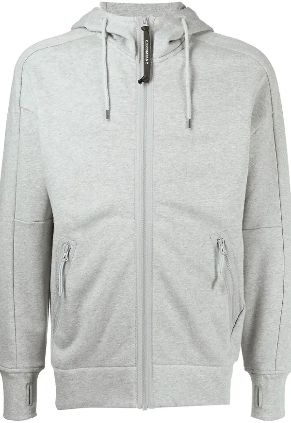 C.P. Company hoodie med dragkedja - Grå