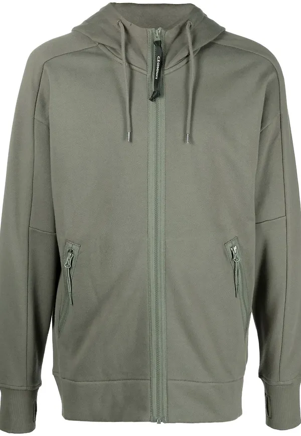 C.P. Company hoodie med dragkedja - Grön