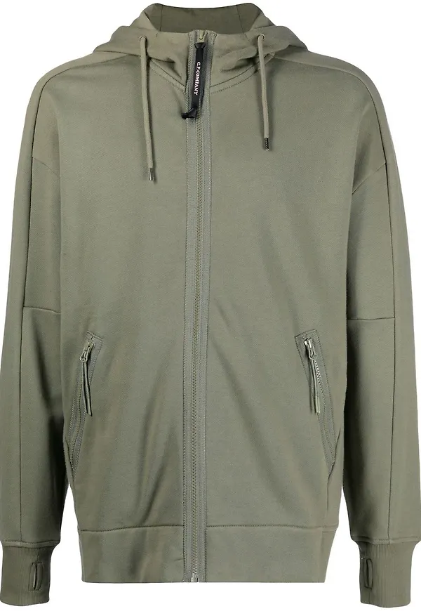 C.P. Company hoodie med dragkedja - Grön