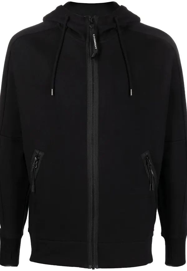 C.P. Company hoodie med dragkedja - Svart