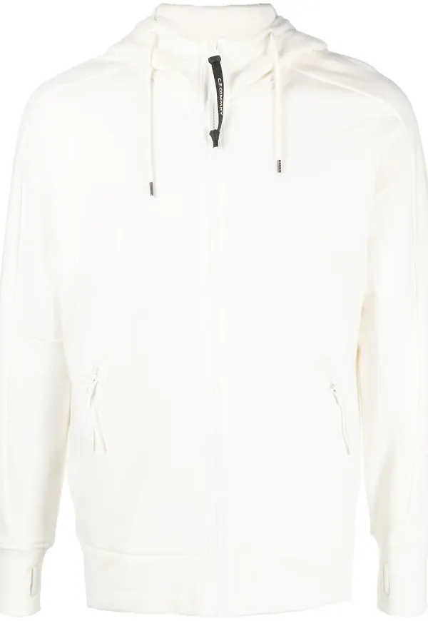 C.P. Company hoodie med dragkedja - Vit