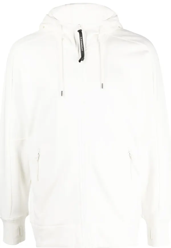 C.P. Company hoodie med dragkedja - Vit