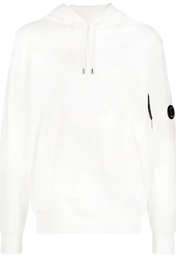 C.P. Company hoodie med dragsko - Vit