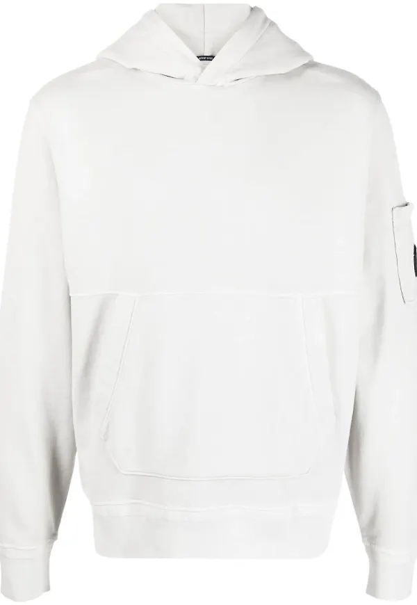 C.P. Company hoodie med linsdetalj - Grå