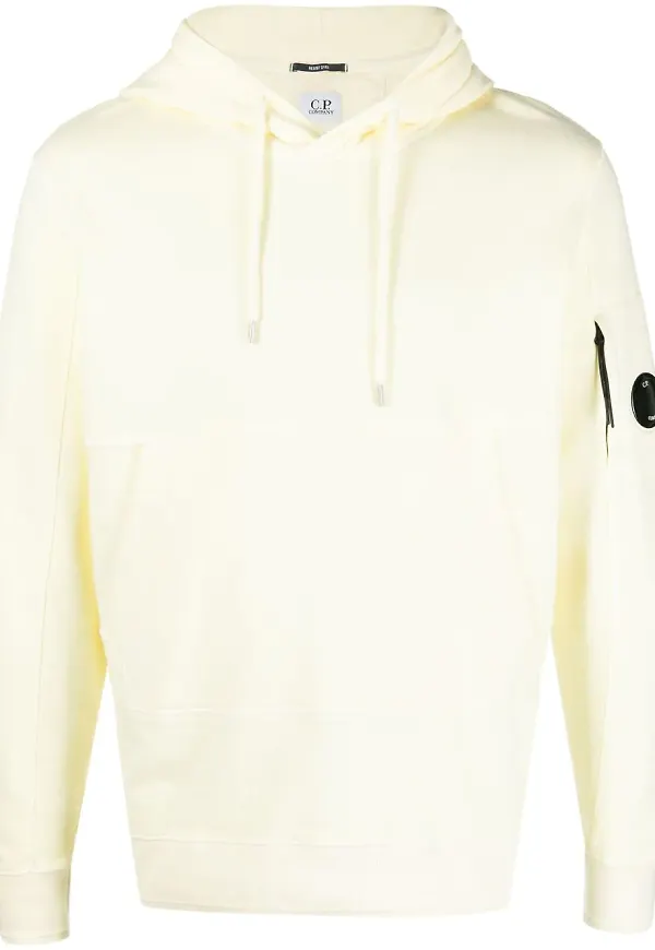 C.P. Company hoodie med linsdetalj - Gul