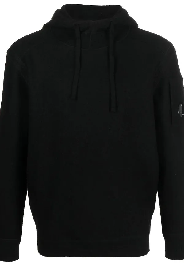 C.P. Company hoodie med linsdetalj - Svart
