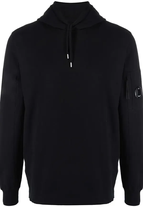 C.P. Company hoodie med linsdetalj - Svart