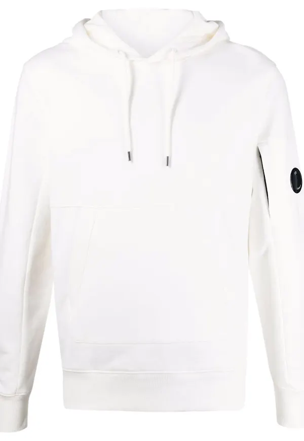 C.P. Company hoodie med linsdetalj - Vit