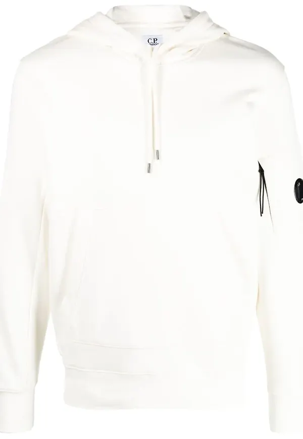 C.P. Company hoodie med linsdetalj - Vit