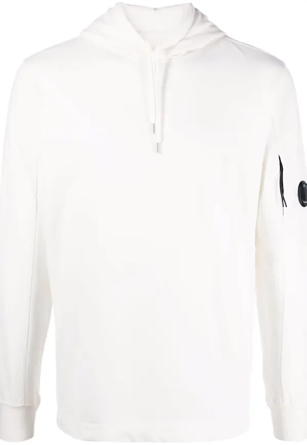 C.P. Company hoodie med linsdetalj - Vit