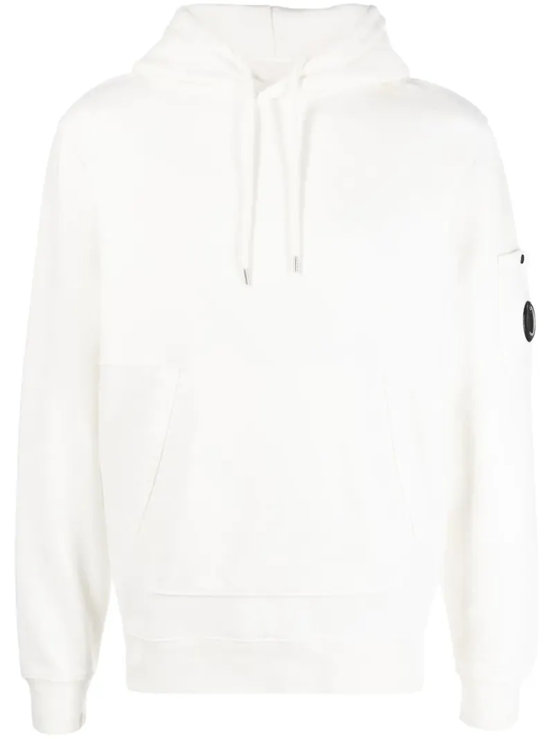 C.P. Company hoodie med logotyp - Vit