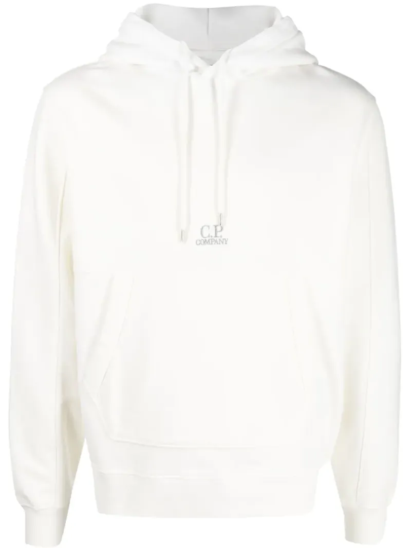 C.P. Company hoodie med logotyp - Vit