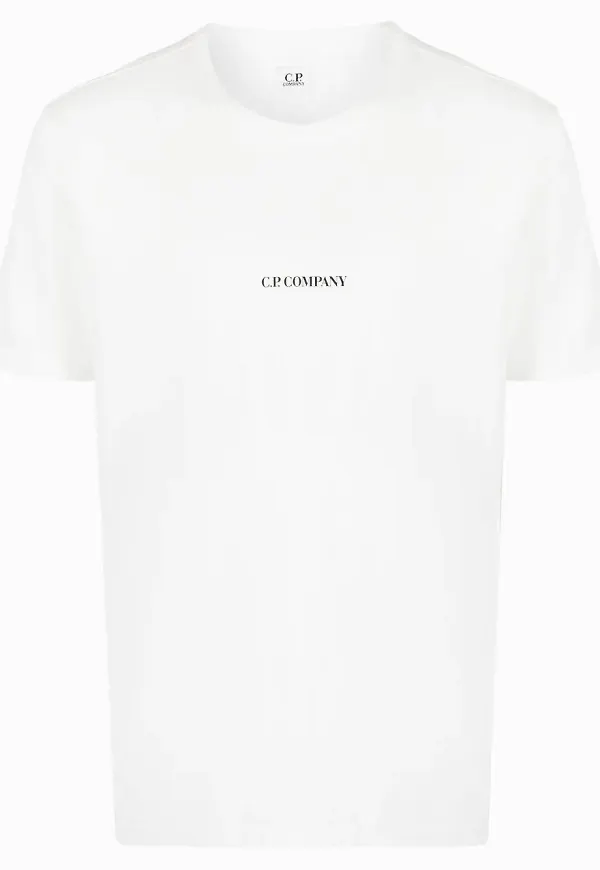 C.P. Company logo-print cotton T-shirt - Vit