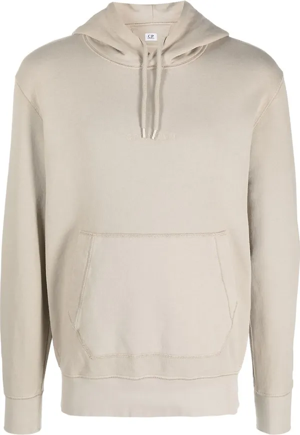 C.P. Company spray-paint effect cotton hoodie - Neutral