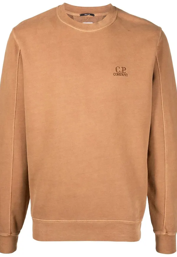 C.P. Company sweatshirt med broderad logotyp - Brun