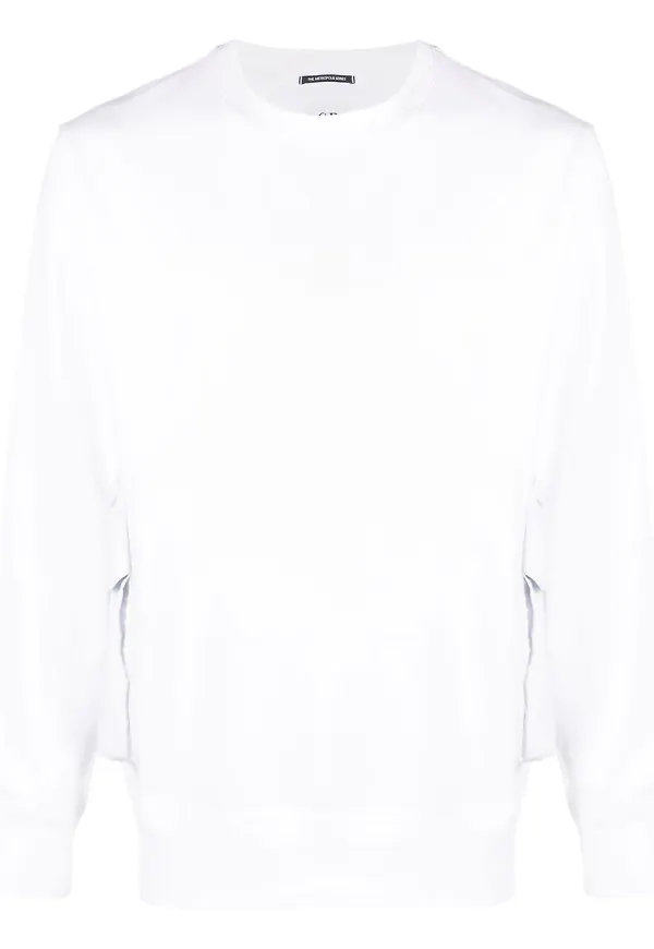 C.P. Company sweatshirt med fickdetalj - Vit