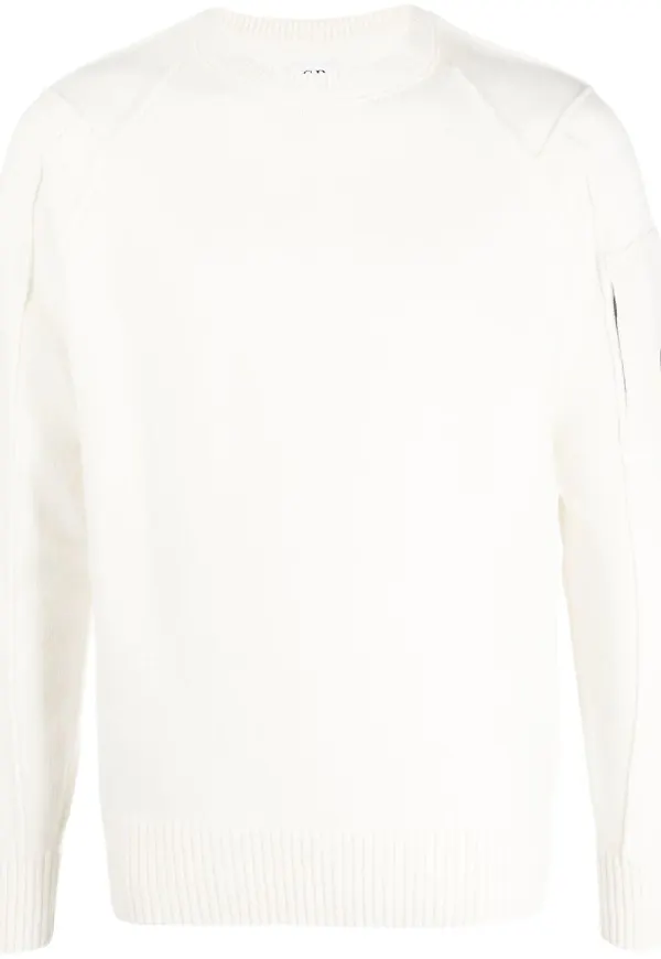C.P. Company sweatshirt med linsdetalj - Vit