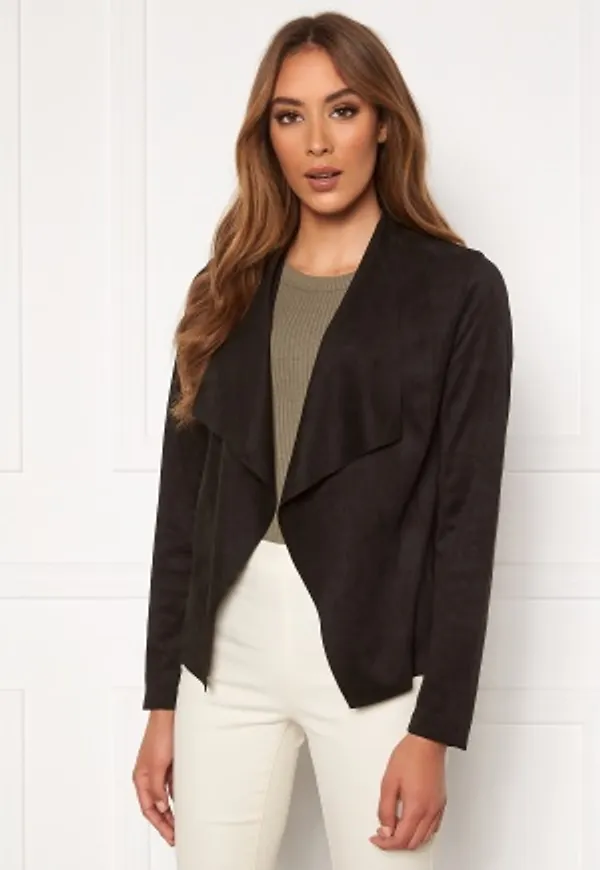 ONLY Fleur Faux Suede Jacket Black 34