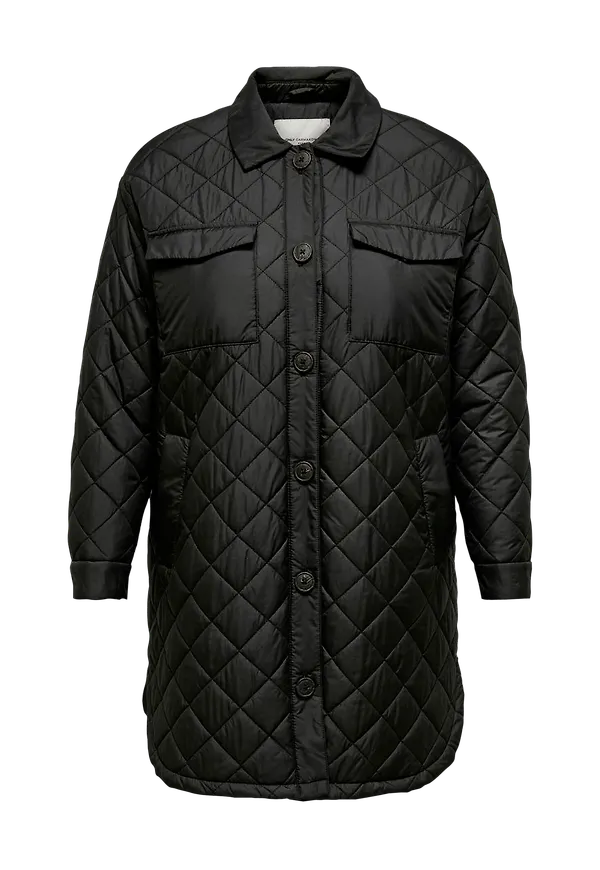 Only Carmakoma - Jacka carTanzia Long Quilted Shacket CC O - Svart