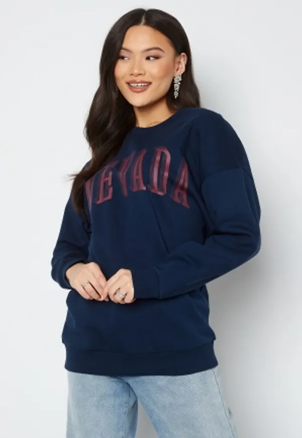 JDY Rana L/S Long Print Sweat Black Iris XS