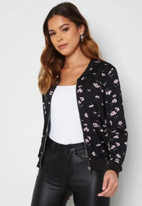 BUBBLEROOM Hanna bomber jacket  Black / Floral 32/34