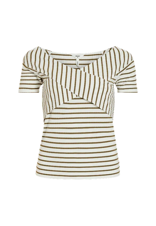 Object - Topp objAlma Feva S/S Top 108 - Natur