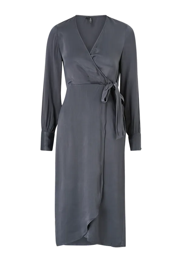Vero Moda - Klänning vmGili 7/8 Calf Wrap Dress - Blå
