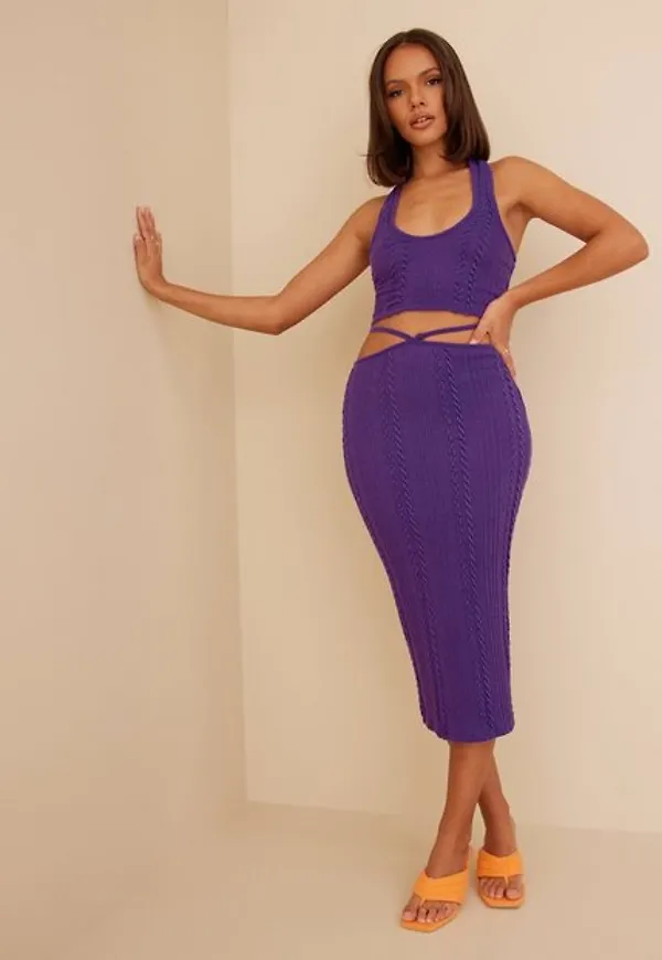 NLY One Cross Waist Midi Skirt Midikjolar