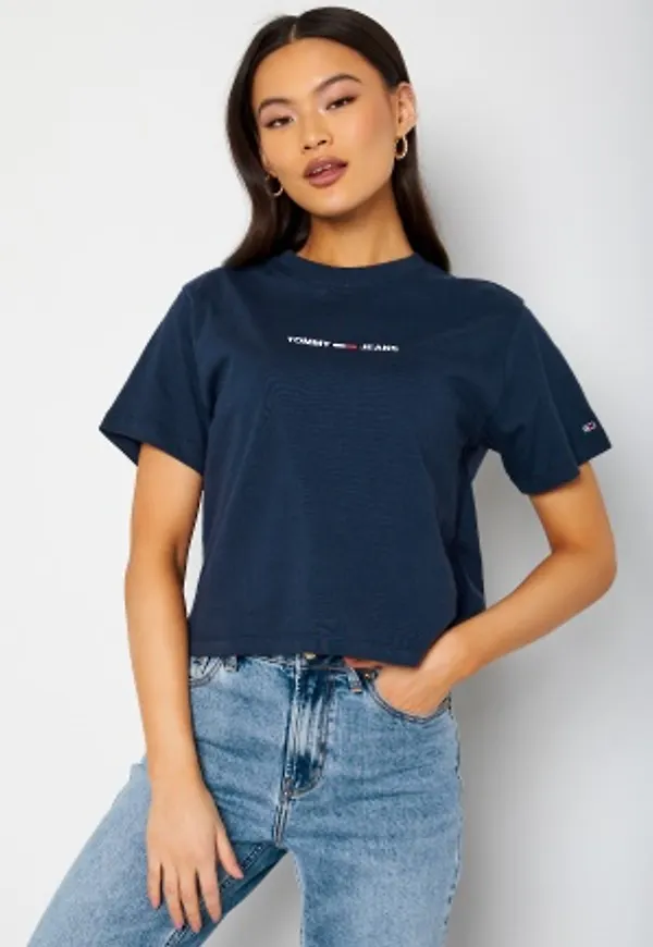 TOMMY JEANS Linear Logo Tee C87 Twilight Navy S