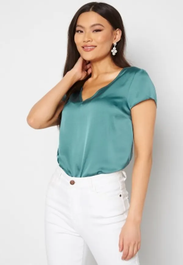 BUBBLEROOM May v-neck blouse Dusty green 36