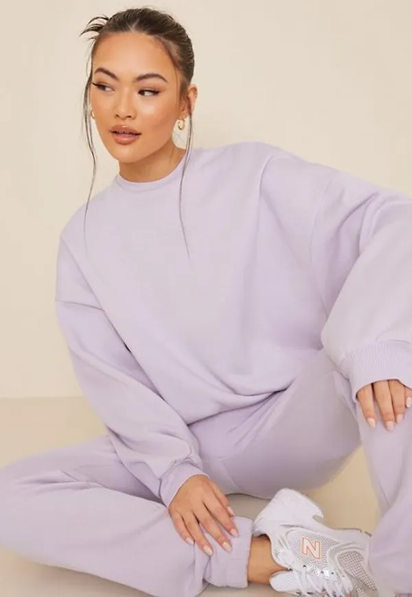 NLY Trend Perfect Chunky Sweater Sweatshirts Ljus Lila
