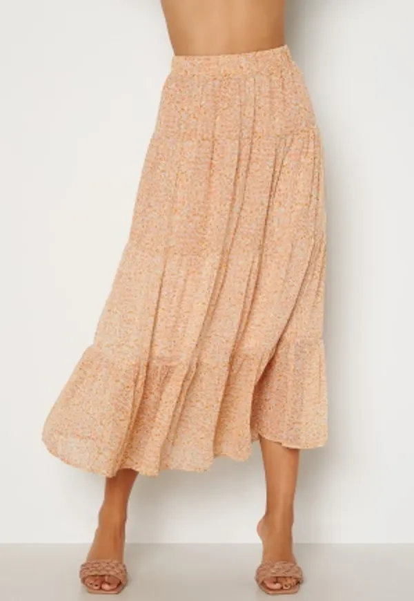 VERO MODA Minna AOP Ankle Skirt Snow White AOP Yello XL