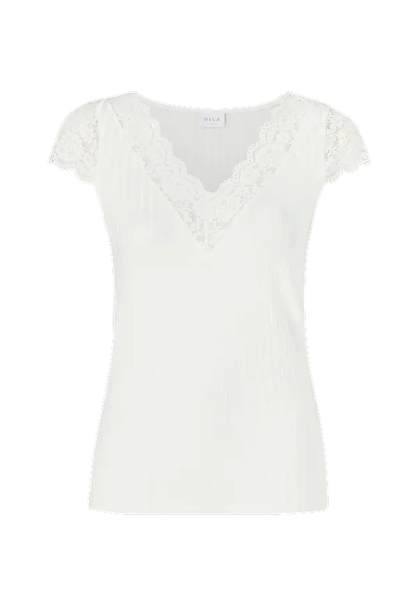 Vila - Topp viBenji Capsleeve Top - Vit