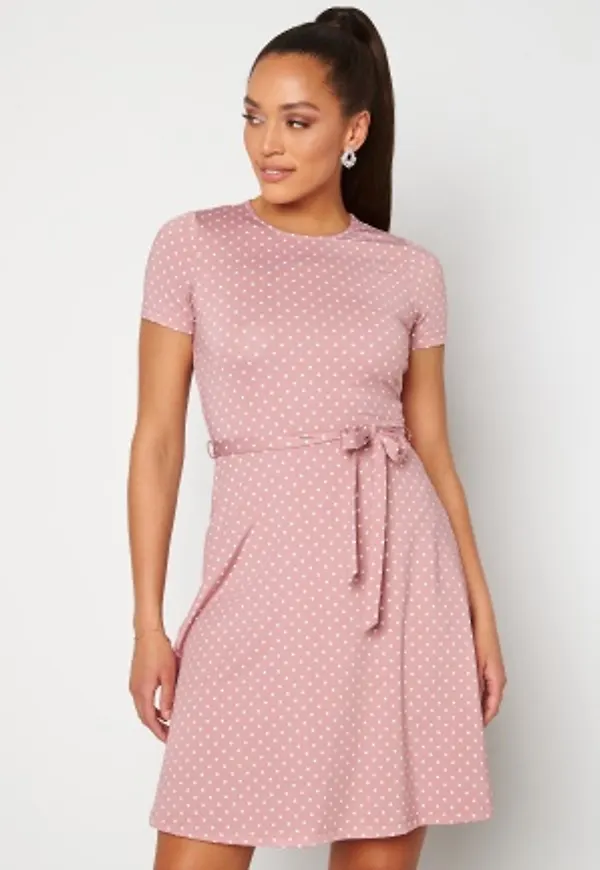 Happy Holly Tova ss dress Pink / Offwhite 40/42