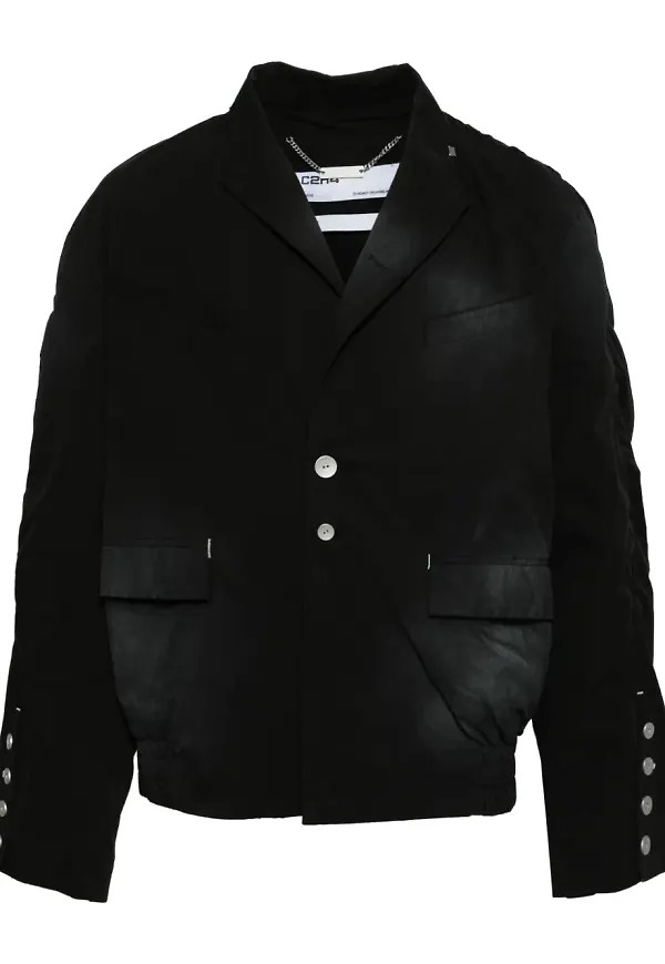 C2h4 blazer med blekt effekt - Svart