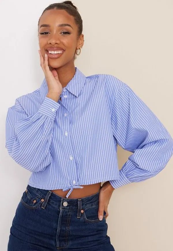 Jacqueline de Yong Jdyella L/S Cropped Shirt Wvn Skjortor Wedgewood White